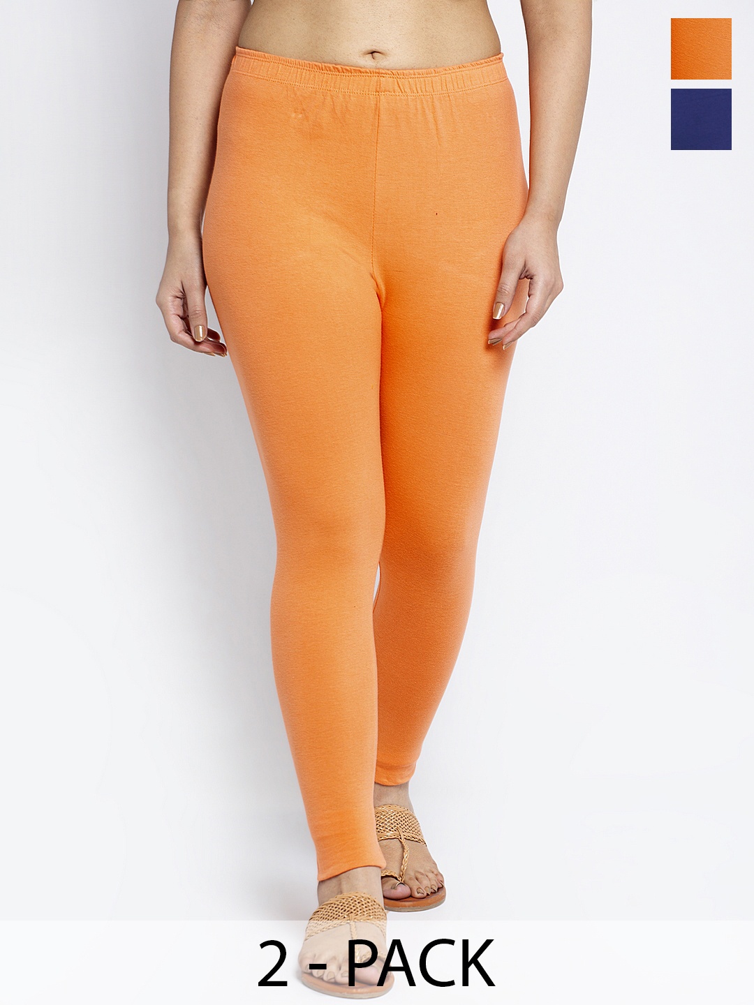 

Jinfo Pack Of 2 Ankle-Length Leggings, Blue