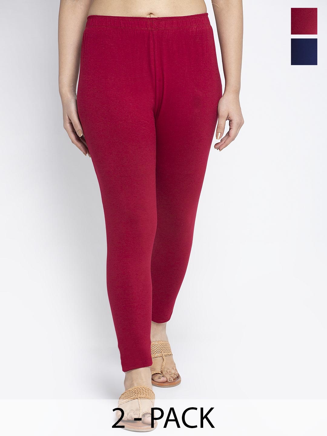 

Jinfo Pack Of 2 Ankle-length Leggings, Blue