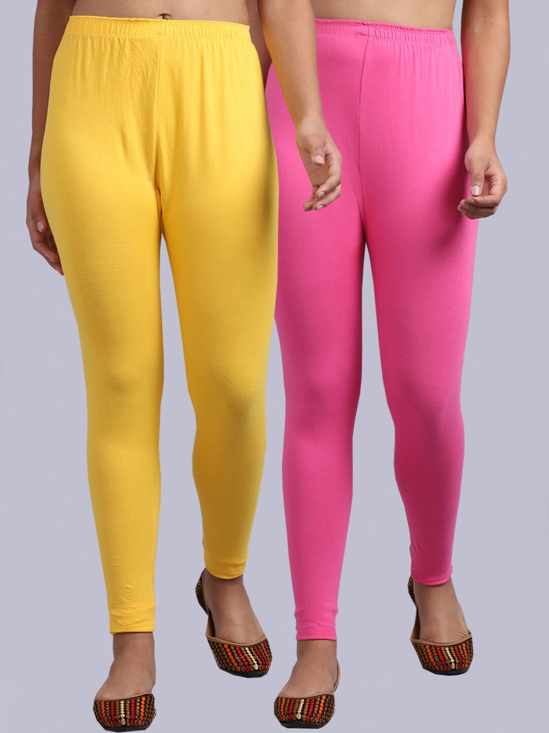 

Jinfo Pack Of 2 Ankle-Length Leggings, Yellow