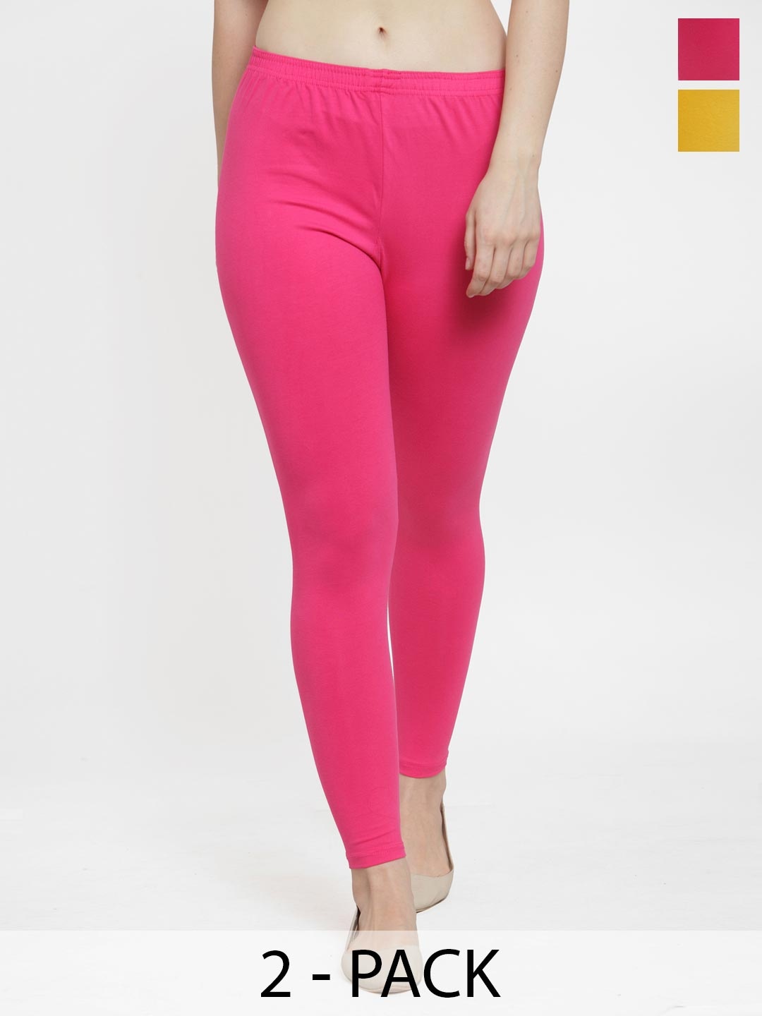 

Jinfo Pack Of 2 Ankle-Length Leggings, Yellow