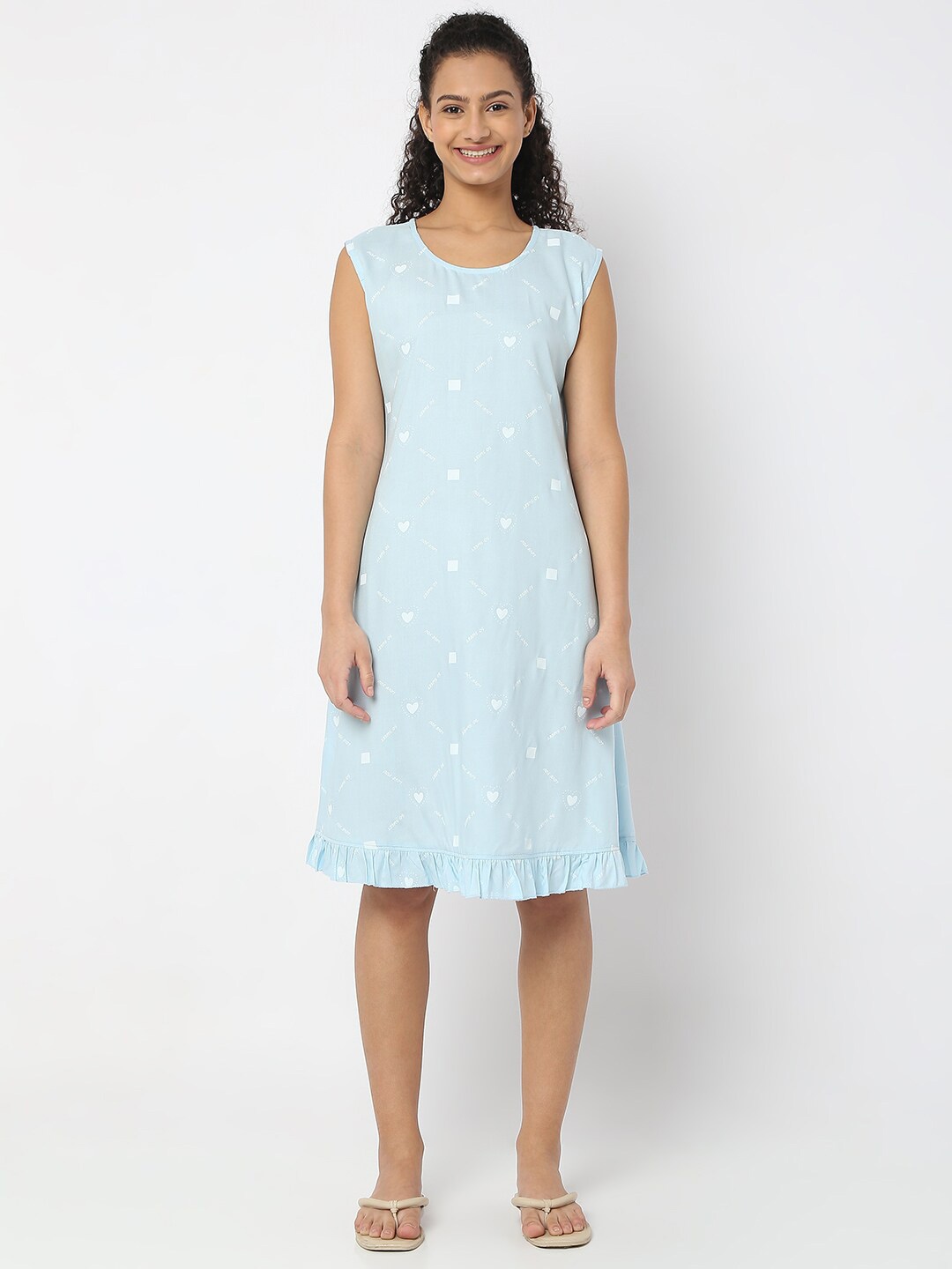

Smarty Pants Pure Cotton Printed Nightdress, Blue