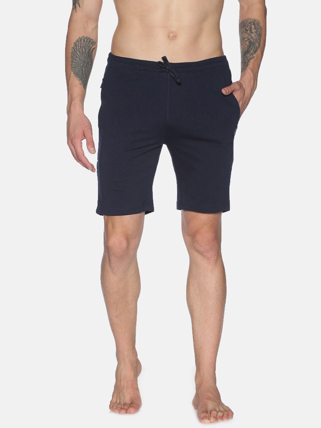 

Dollar Men Cotton Lounge Shorts, Navy blue
