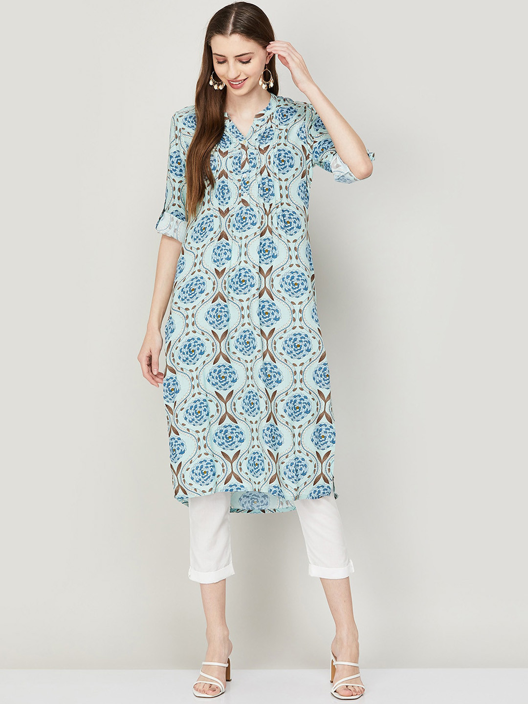 

Melange by Lifestyle Women Ethnic Motifs Printed Kurta, Blue