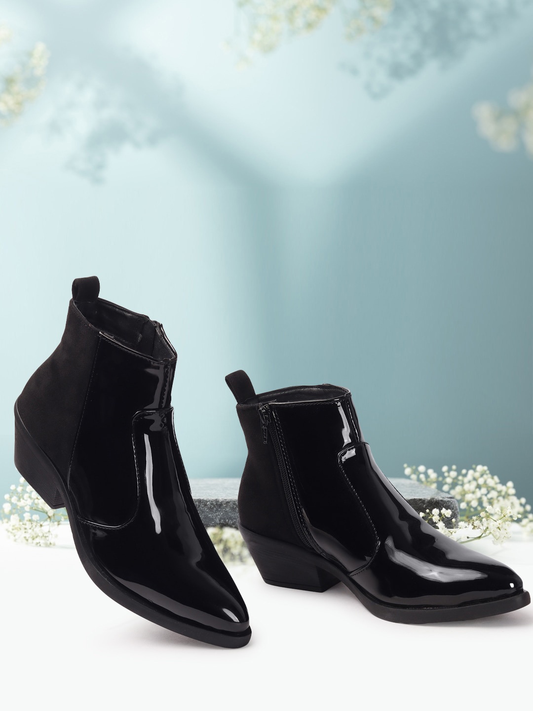 

ELLE Women Heeled Chelsea Boots, Black