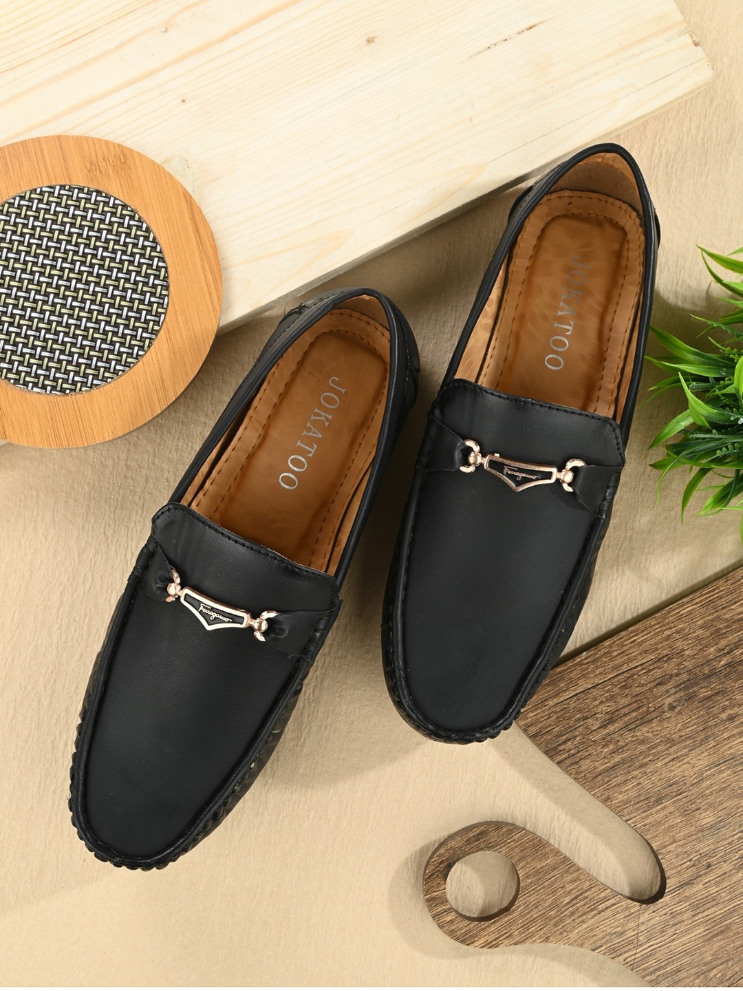 

JOKATOO Men Horsebit Loafers, Black