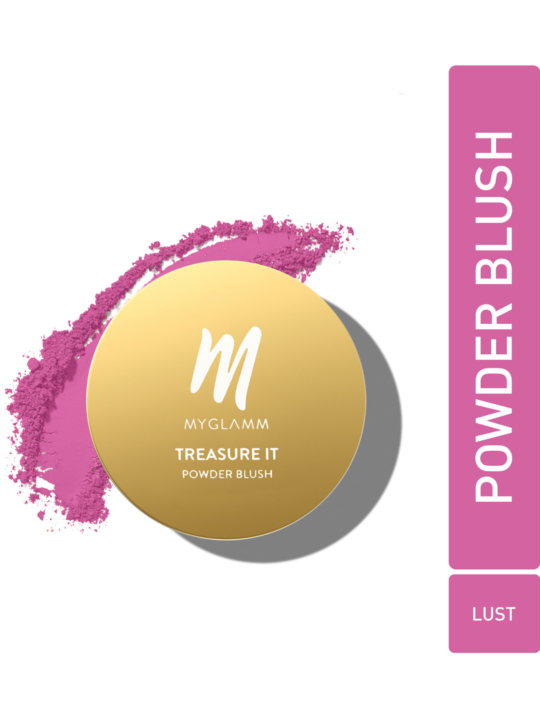 

MyGlamm Treasure IT Lightweight & Buildable Powder Matte Blush with Vitamin E 4g - Lust, Purple