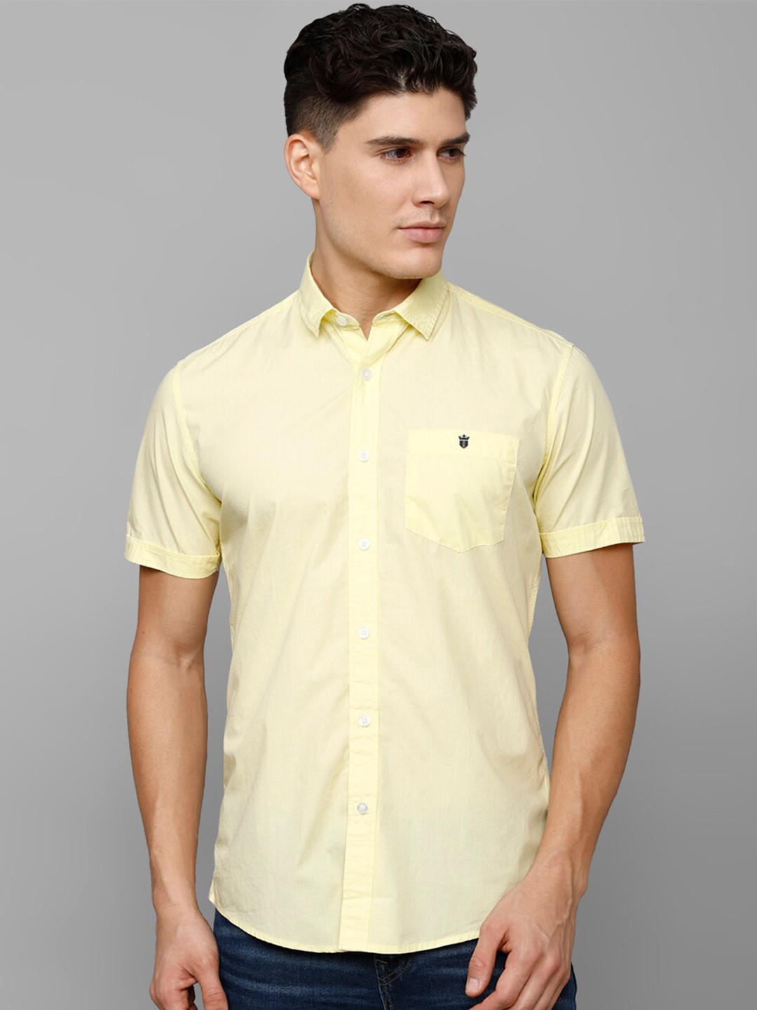 

Louis Philippe Jeans Men Cotton Casual Shirt, Yellow