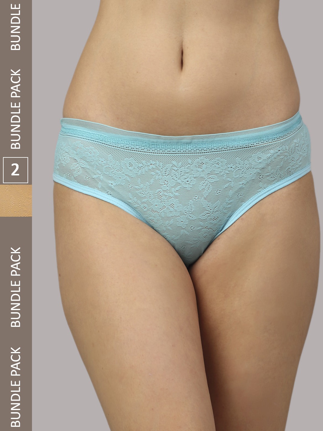 

PrettyCat Women Pack Of 2 Bikini Briefs, Blue