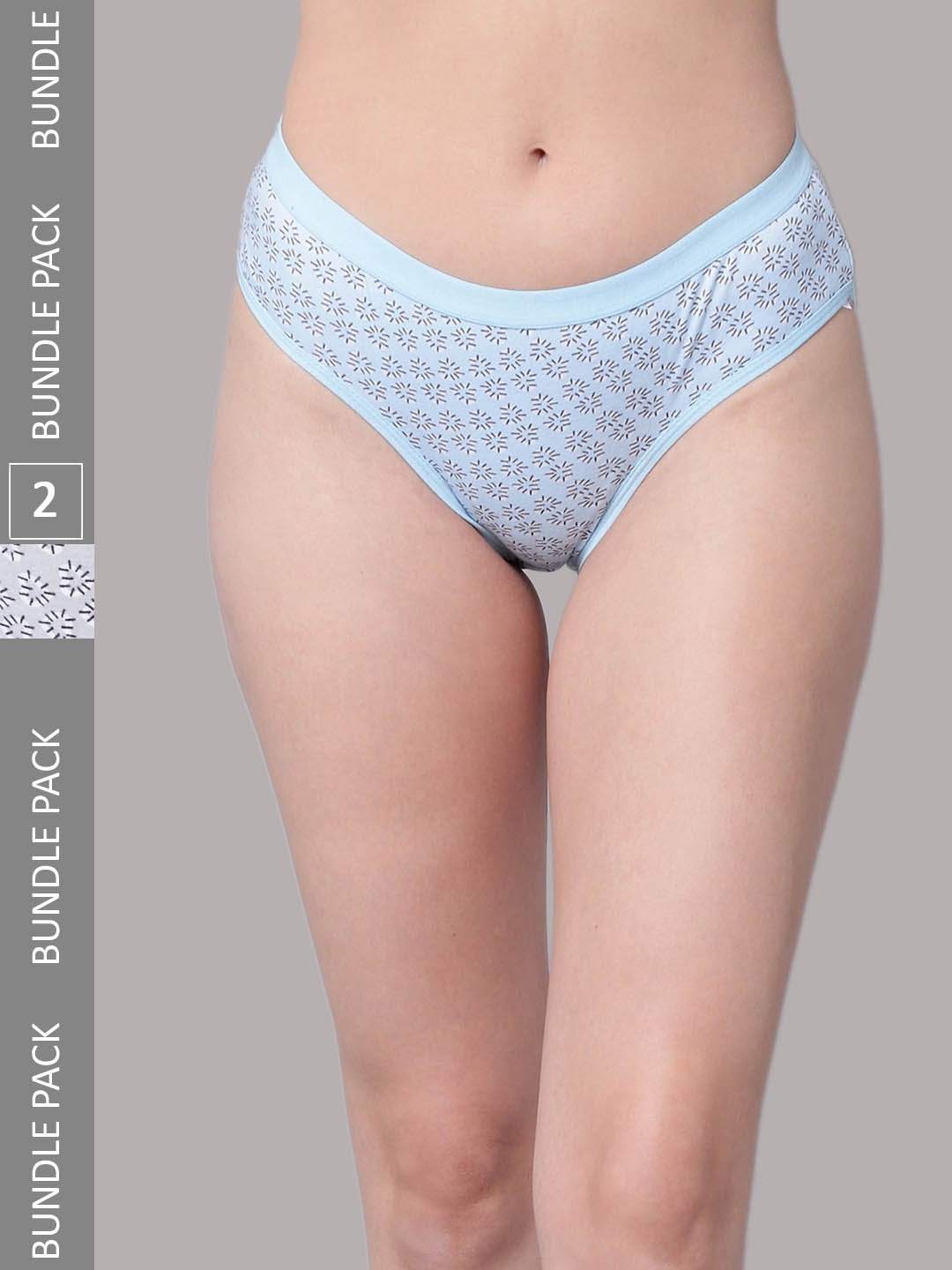 

PrettyCat Women Pack Of 3 Printed Cotton Bikini Briefs, Blue