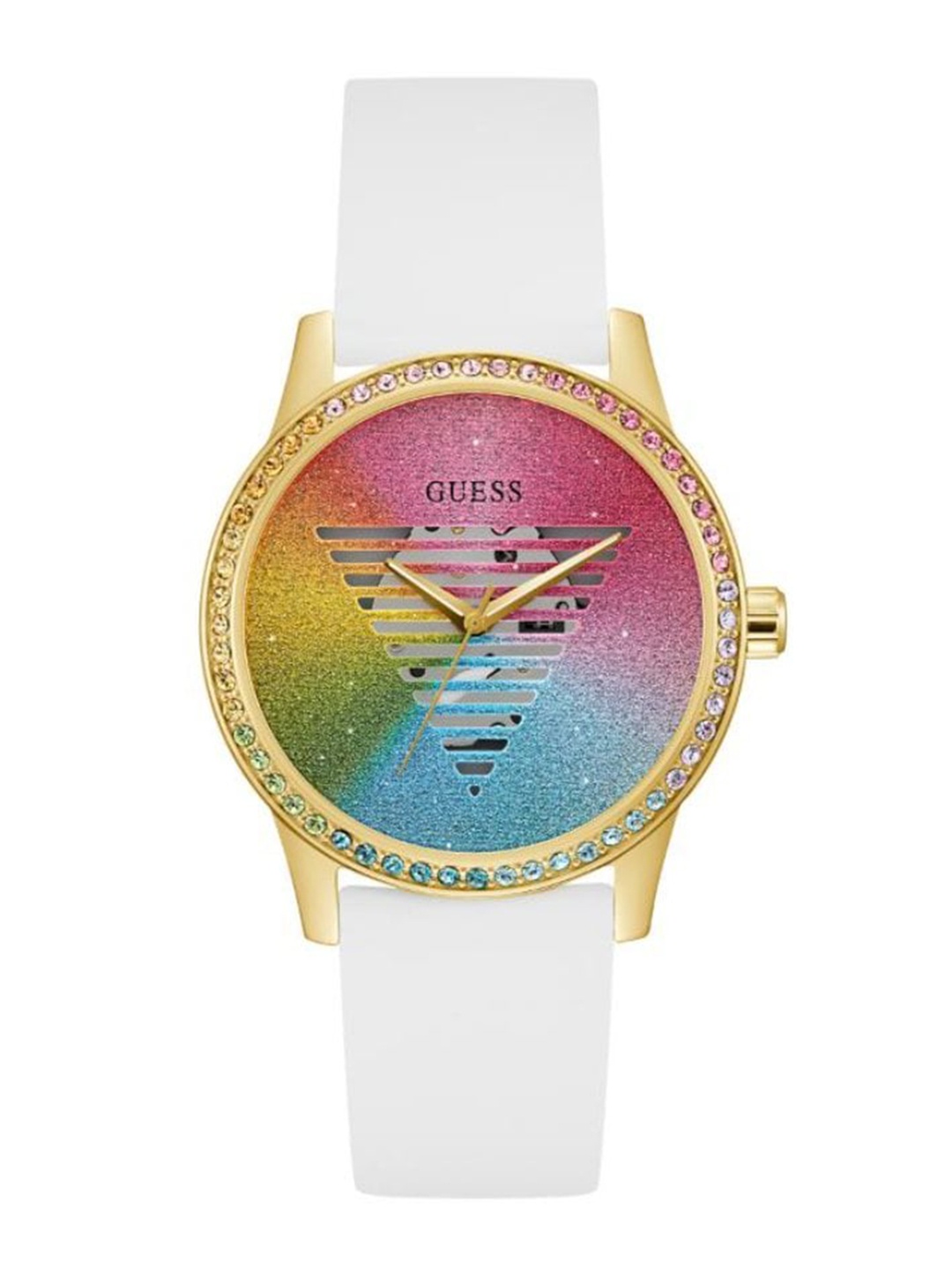 

GUESS Women Embellished Dial & Straps Analogue Watch GW0589L1, Multi