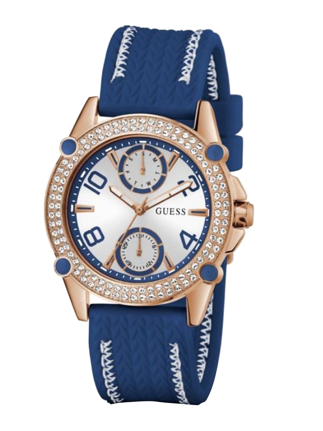 

GUESS Women Embellished Dial Analogue Watch- GW0554L5, White