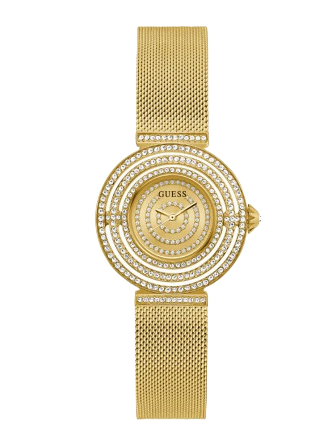 

GUESS Women Embellished Dial Analogue Watch GW0550L2-Gold, Beige