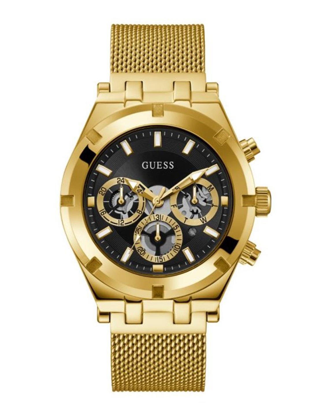 

GUESS Men Dial & Bracelet Style Straps Analogue Watch, Black