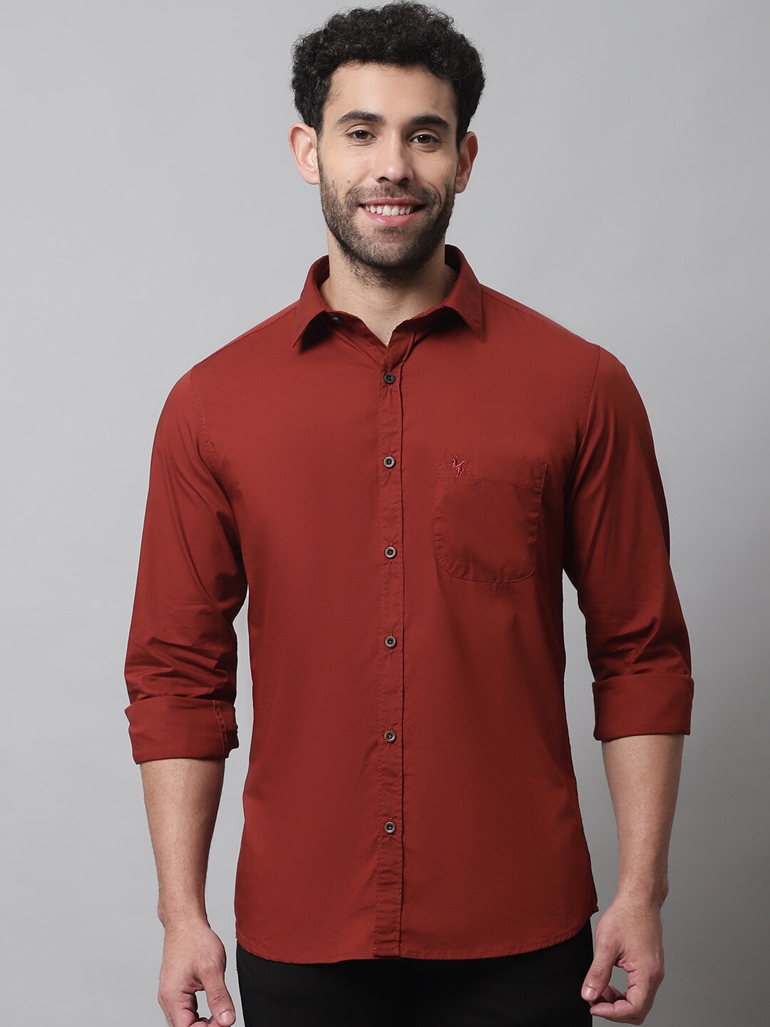 

Cantabil Men Casual Shirt, Red