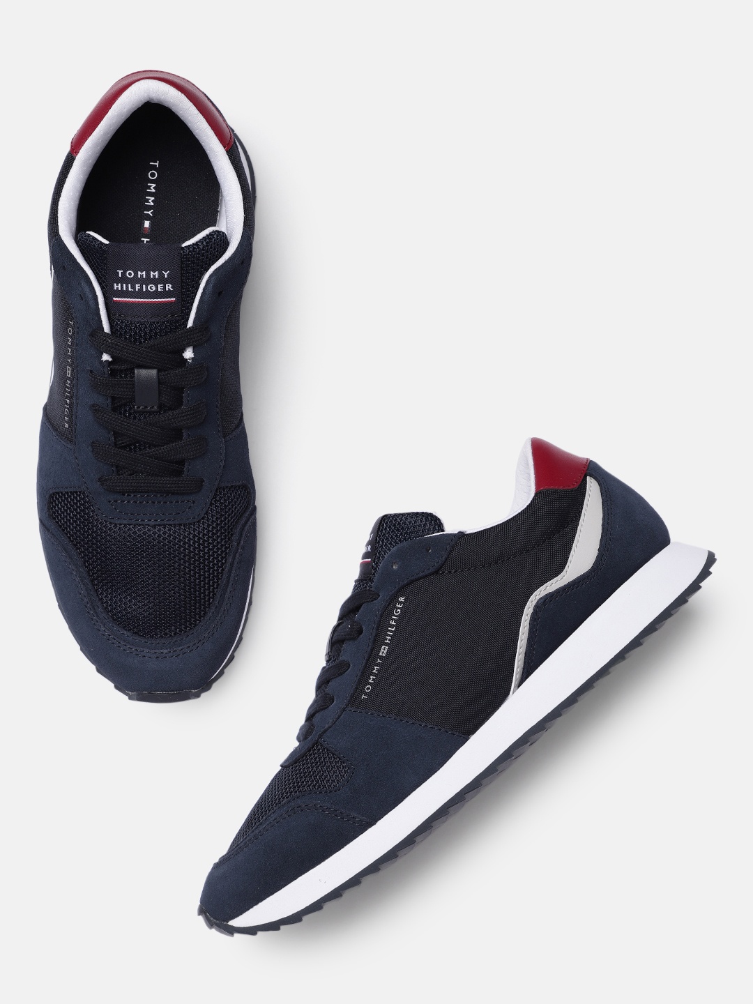 

Tommy Hilfiger Men Suede Runners, Navy blue