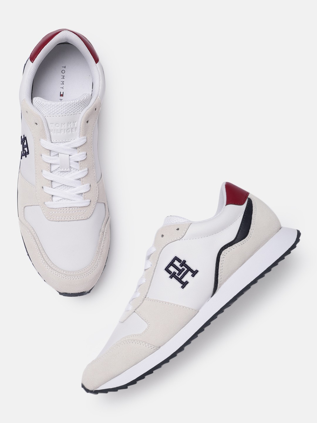 

Tommy Hilfiger Men Leather Sneakers, White