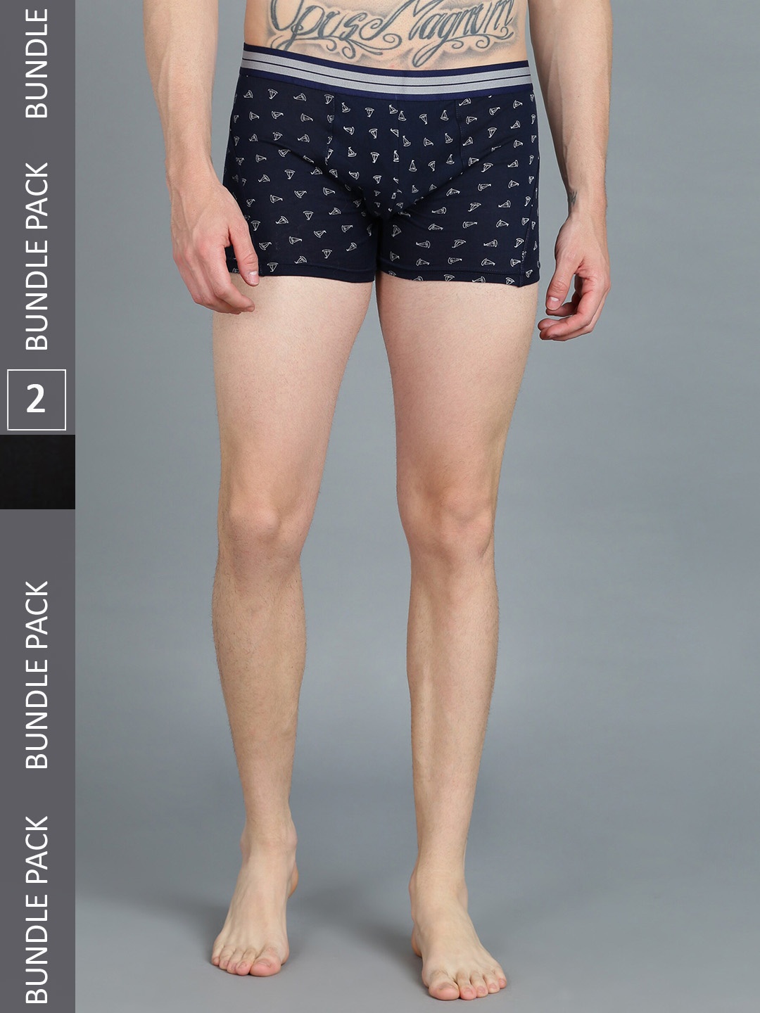 

Mast & Harbour Men Pack Of 2 Printed Cotton Trunks MNH-333-TR-BOATBLUE2PP, Blue