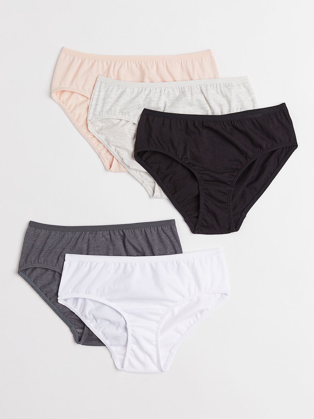 

H&M Girls 5-Pack Briefs, White