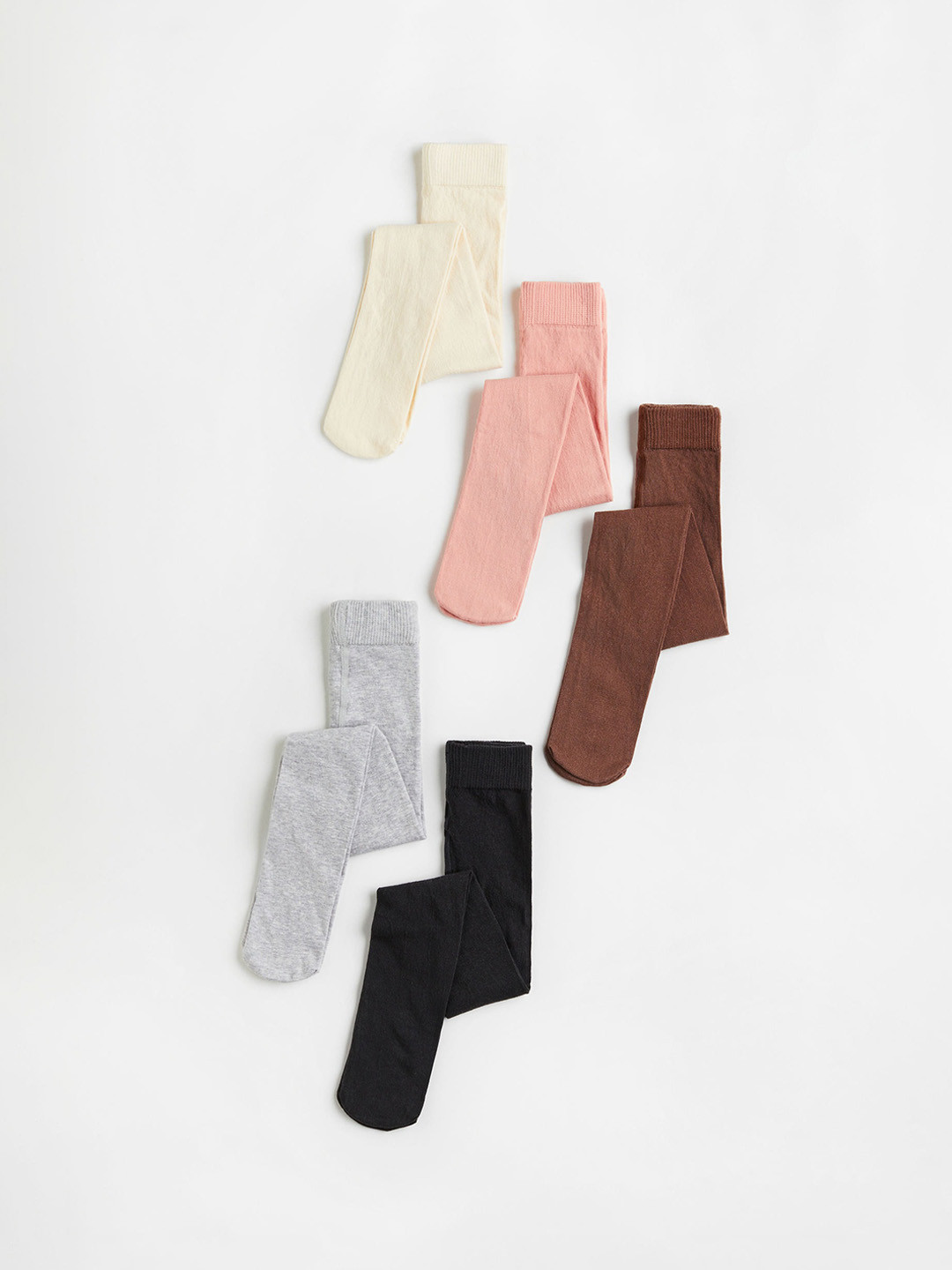 

H&M Girls 5-Pack Tights, Black