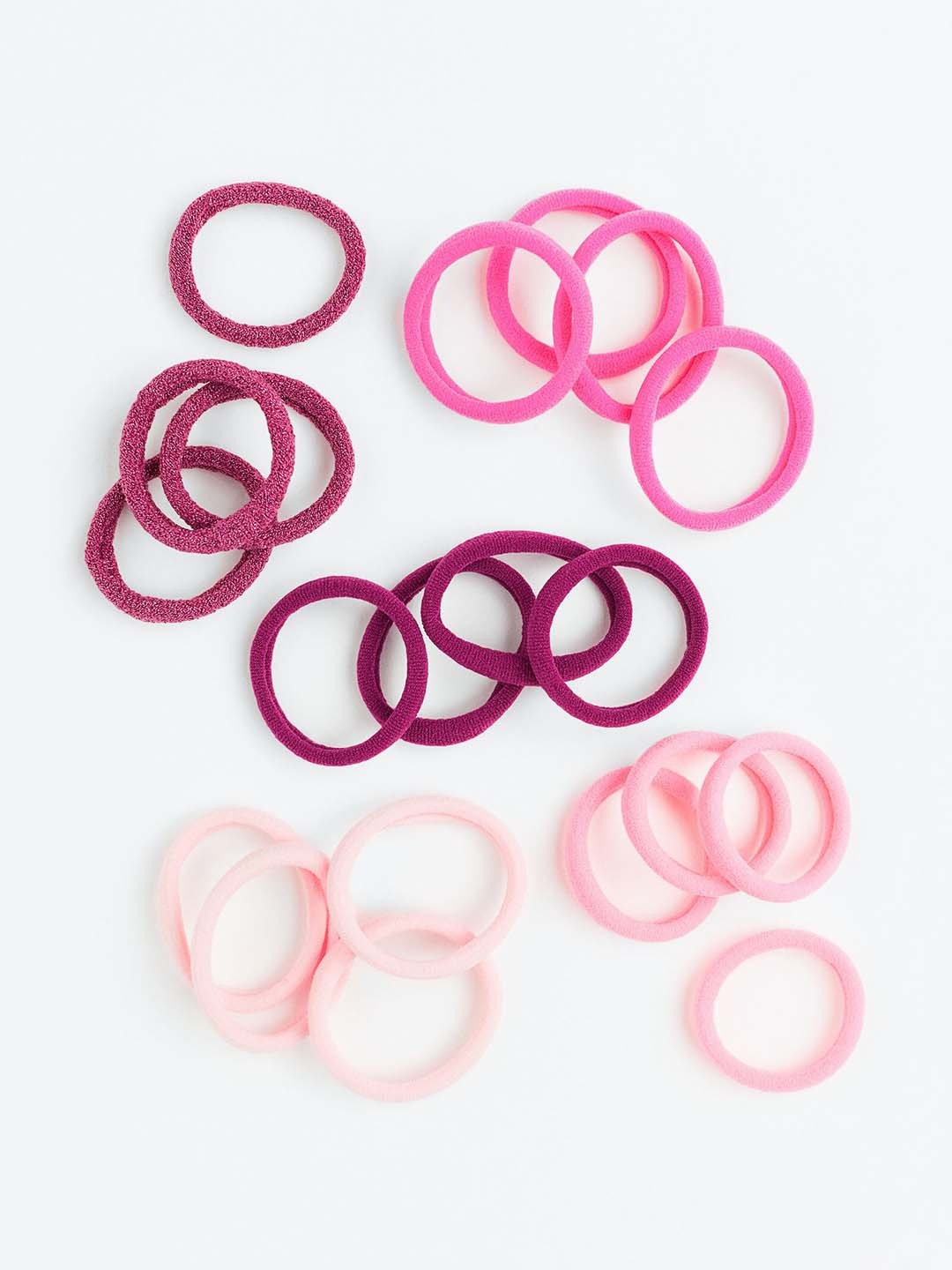 

H&M Girls 20-Pack Hair Elastics, Pink