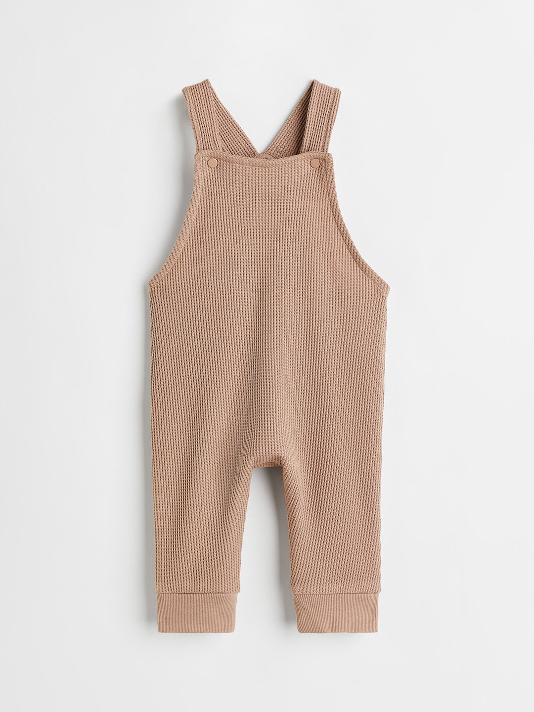 

H&M Boys Waffled Dungarees, Beige