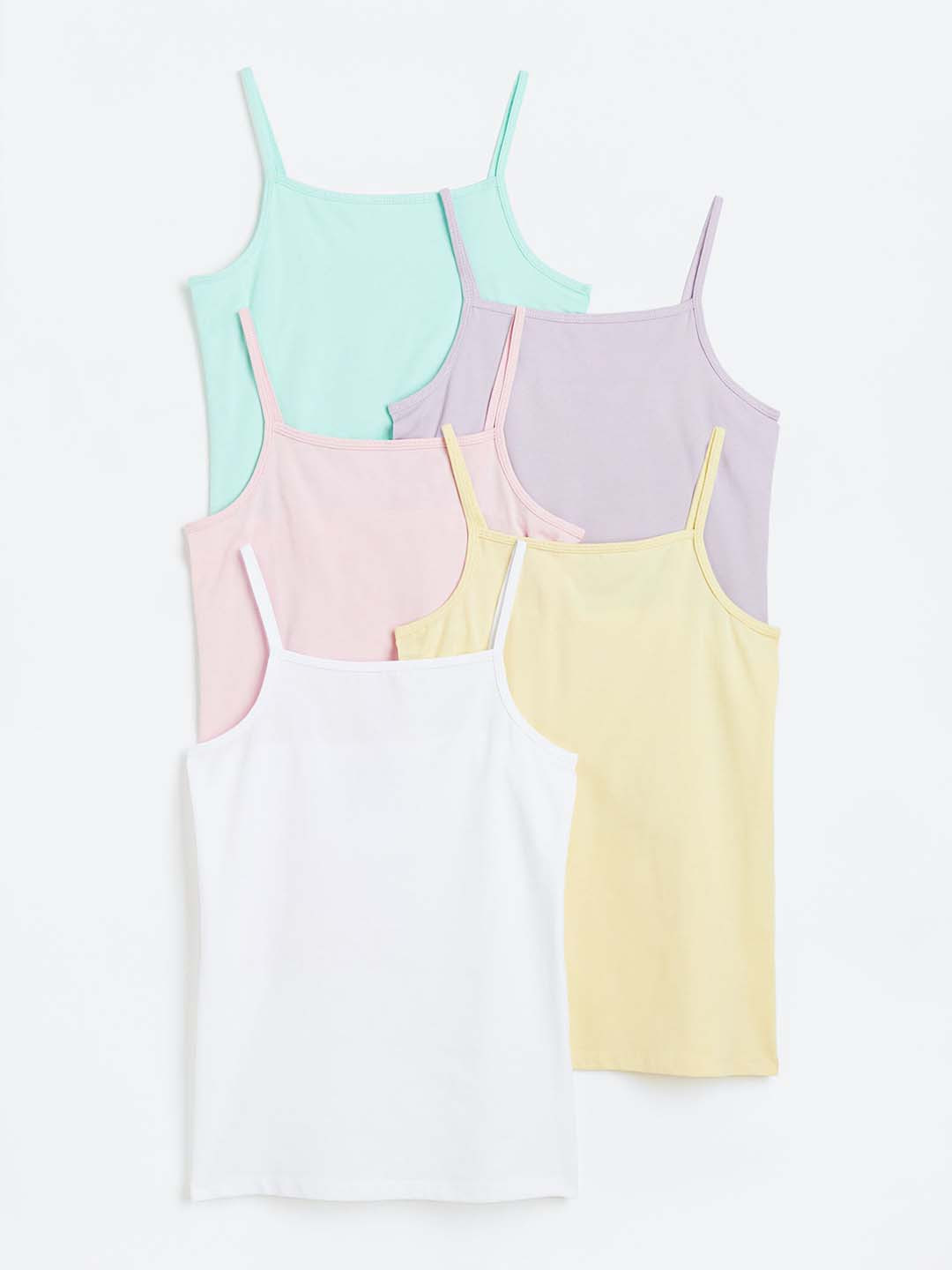 

H&M 5-Pack Jersey Strappy Tops, Green