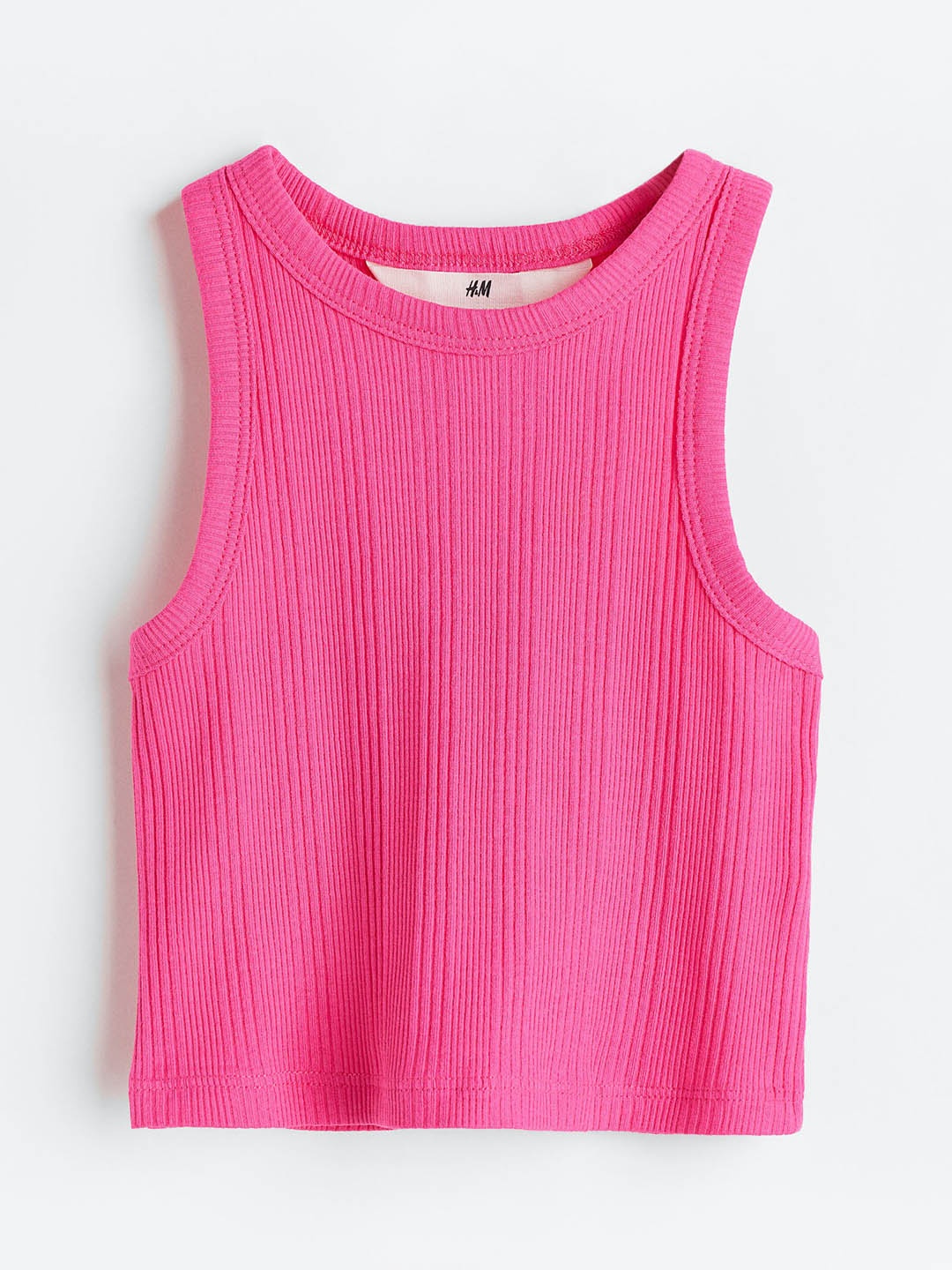 

H&M Girls Ribbed Vest Top, Pink