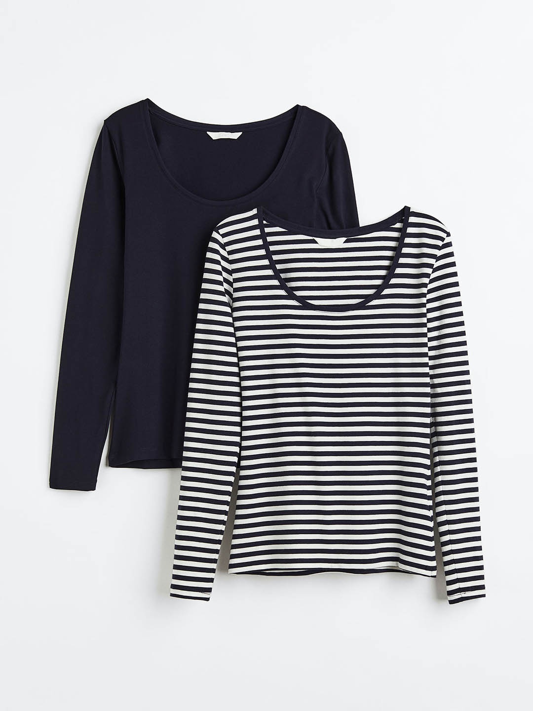 

H&M Women 2-Pack Jersey Tops, Blue