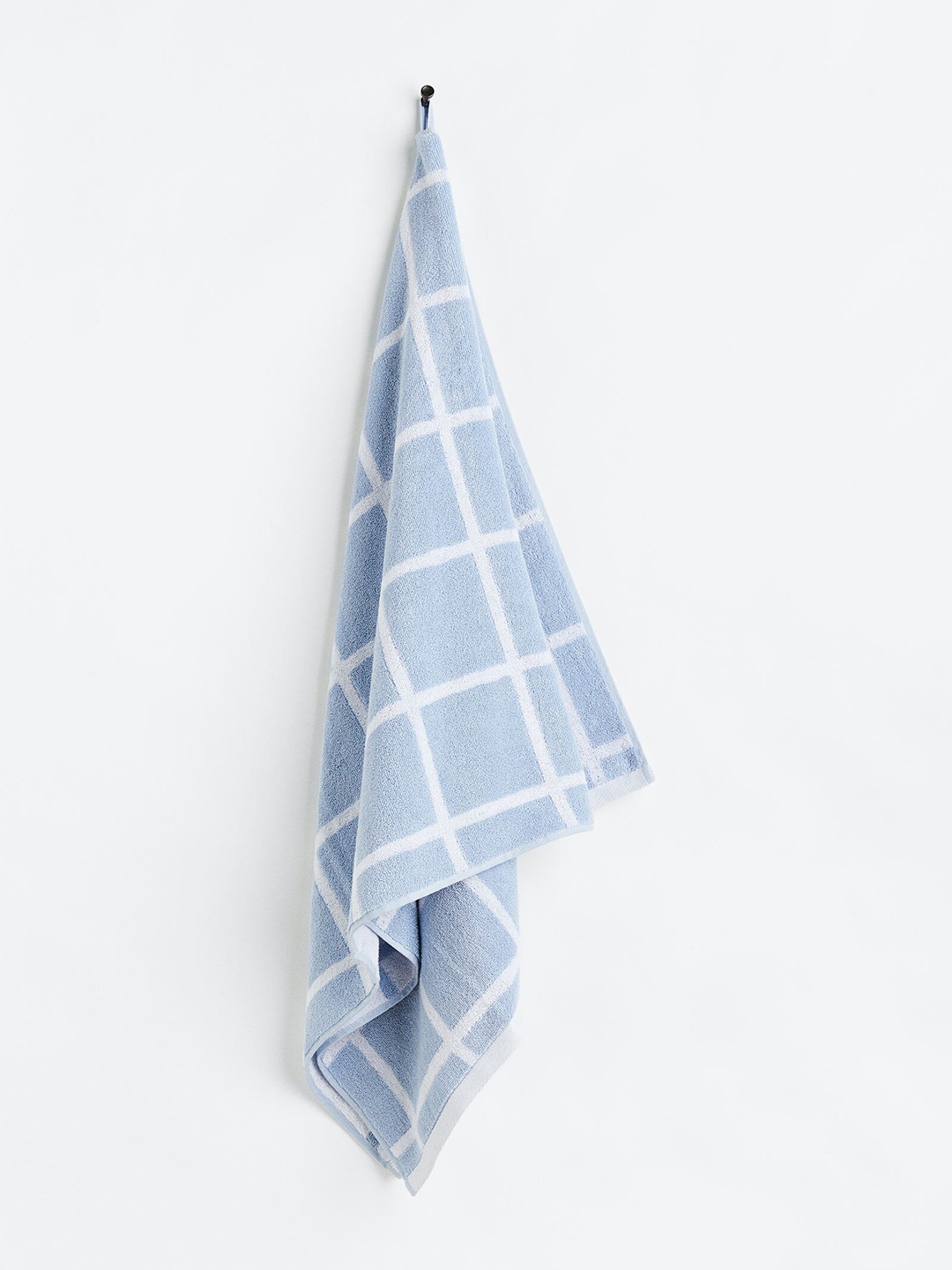 

H&M Blue Checked Bath Towel