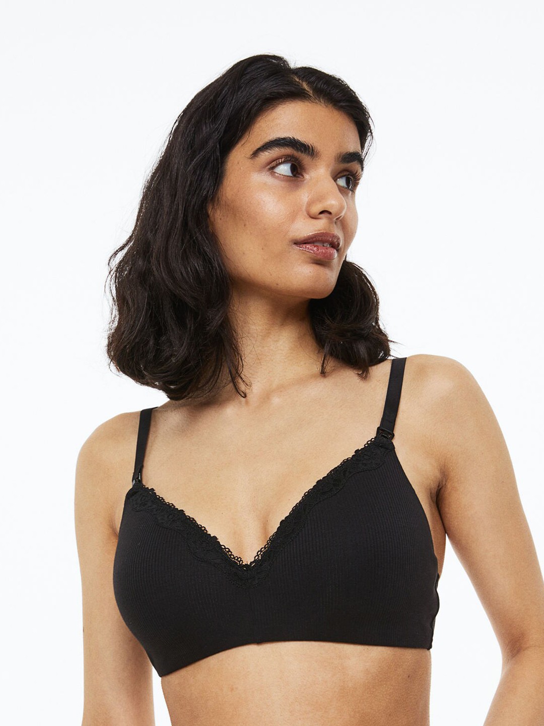 

H&M MAMA 2-Pack Padded Nursing Bras, Black