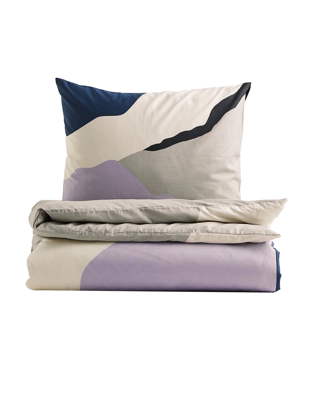 

H&M Printed Single Duvet Cover Set, Grey