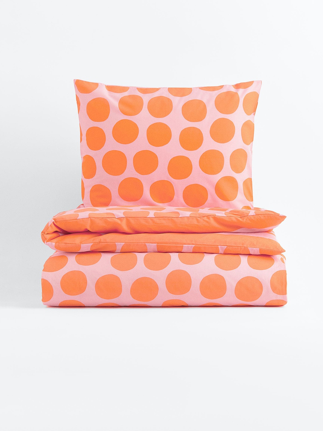 

H&M Patterned Single Duvet Cover Set, Orange