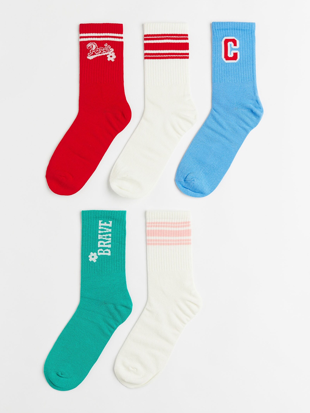 

H&M Girls 5-Pack Socks, Blue