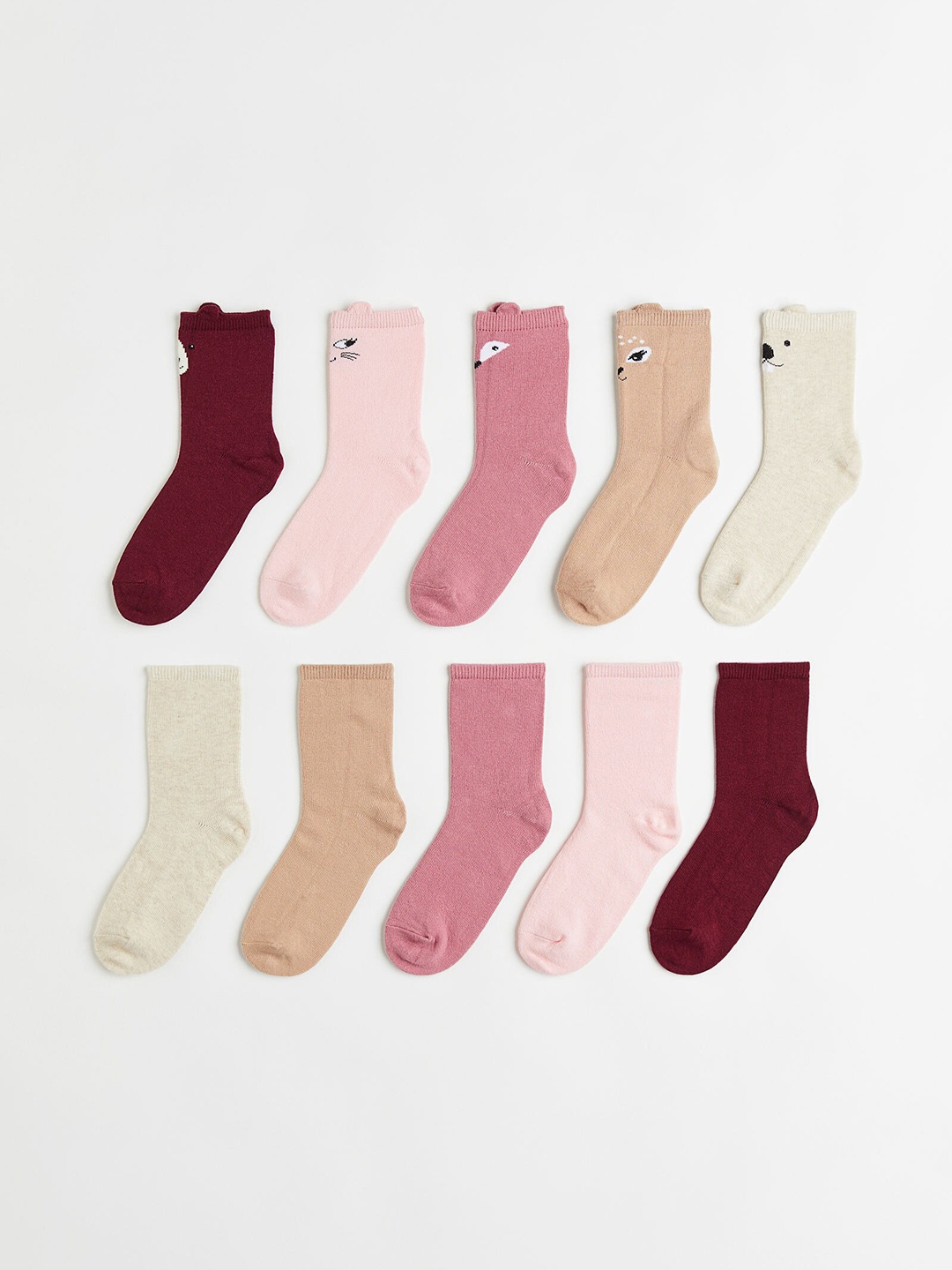 

H&M Girls 10-Pack Socks, Beige