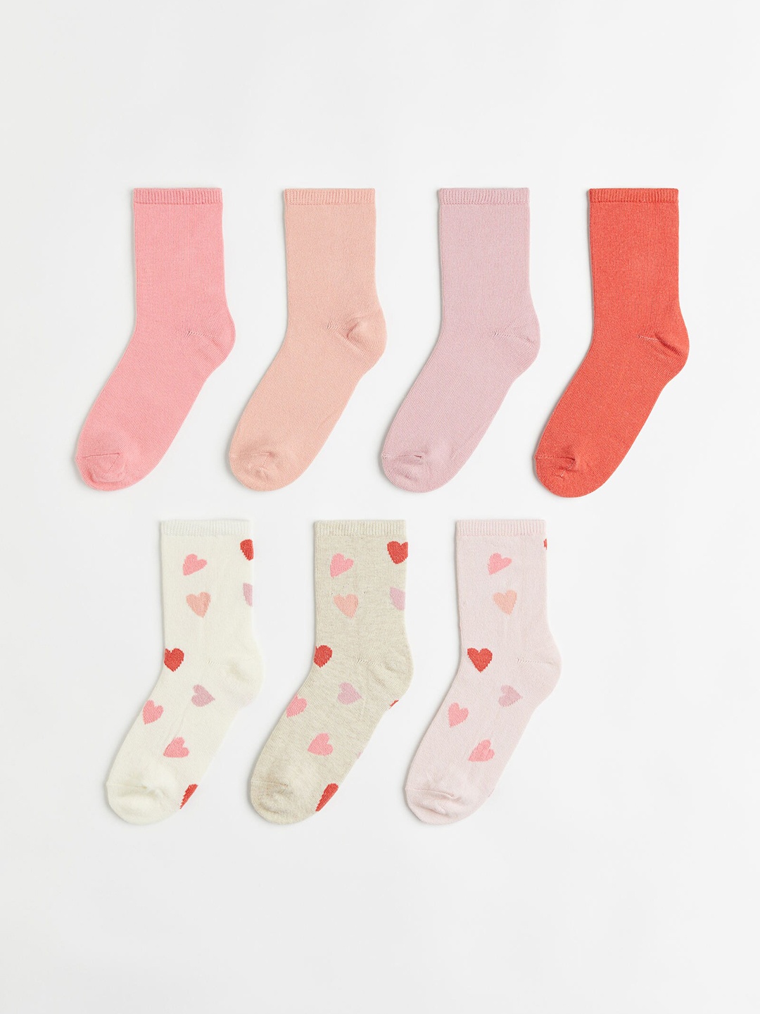 

H&M Girls 7-Pack Socks, Pink