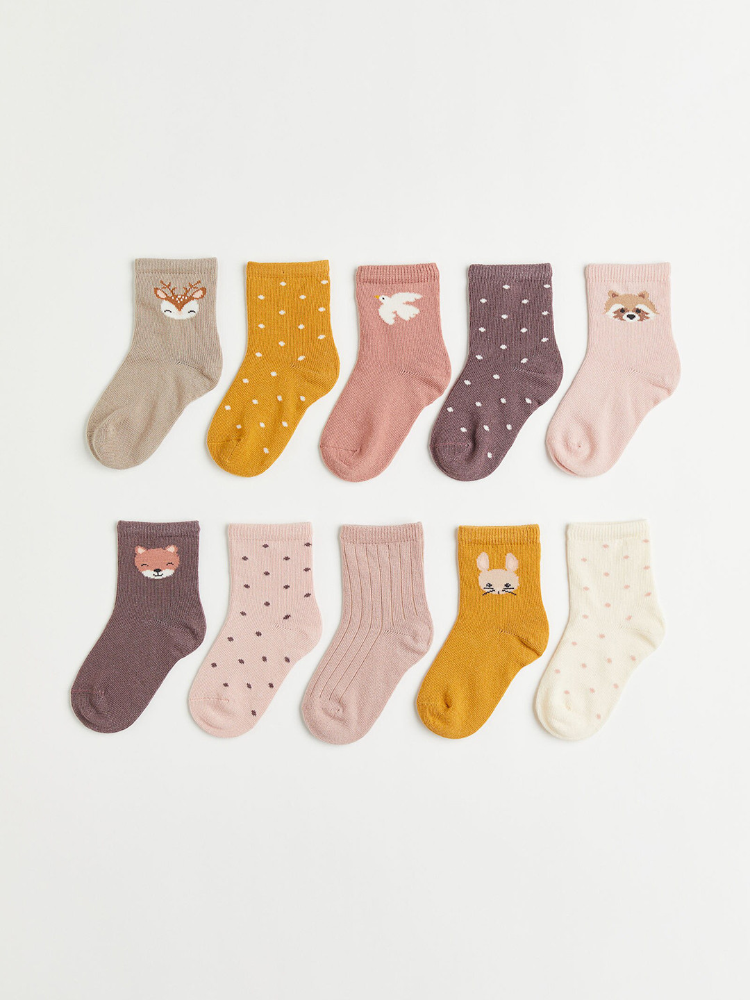 

H&M Girls 10-Pack Socks, Beige