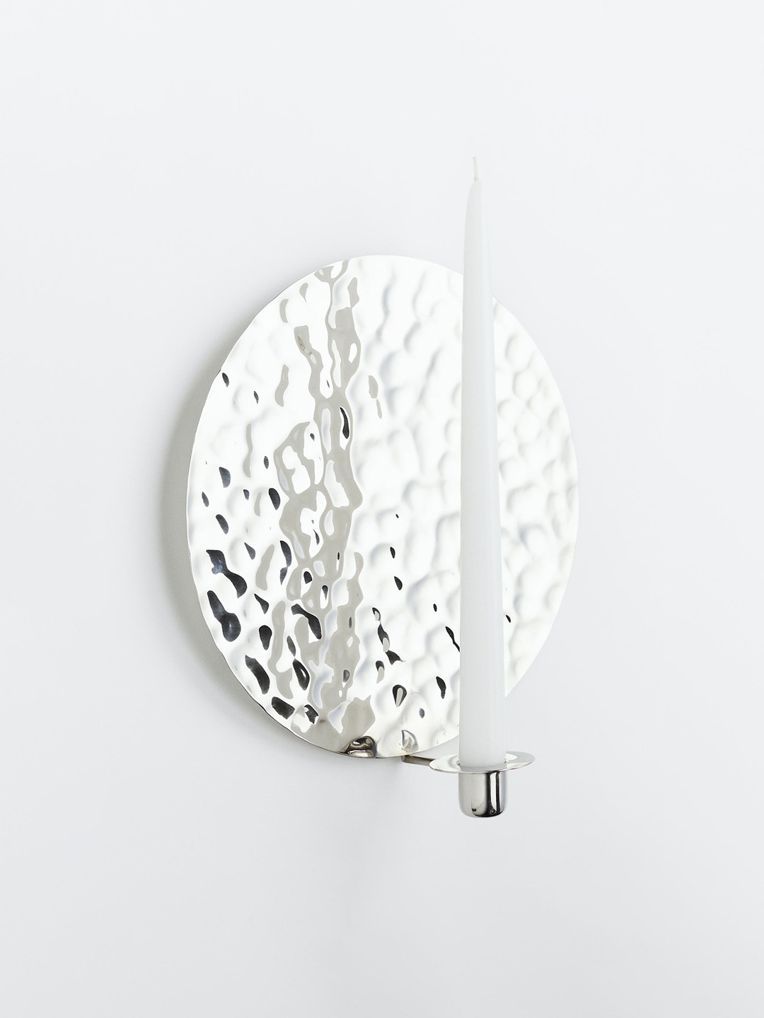 

H&M Silver-Toned & Black Rippled Metal Sconce