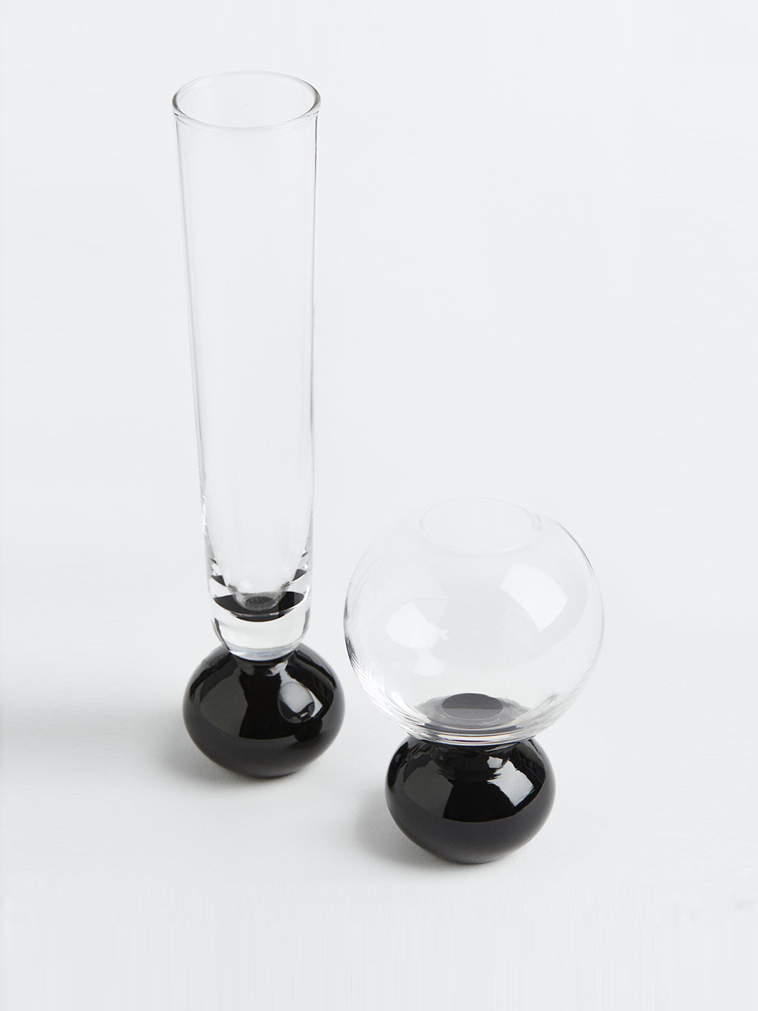 

H&M Black Glass Vases