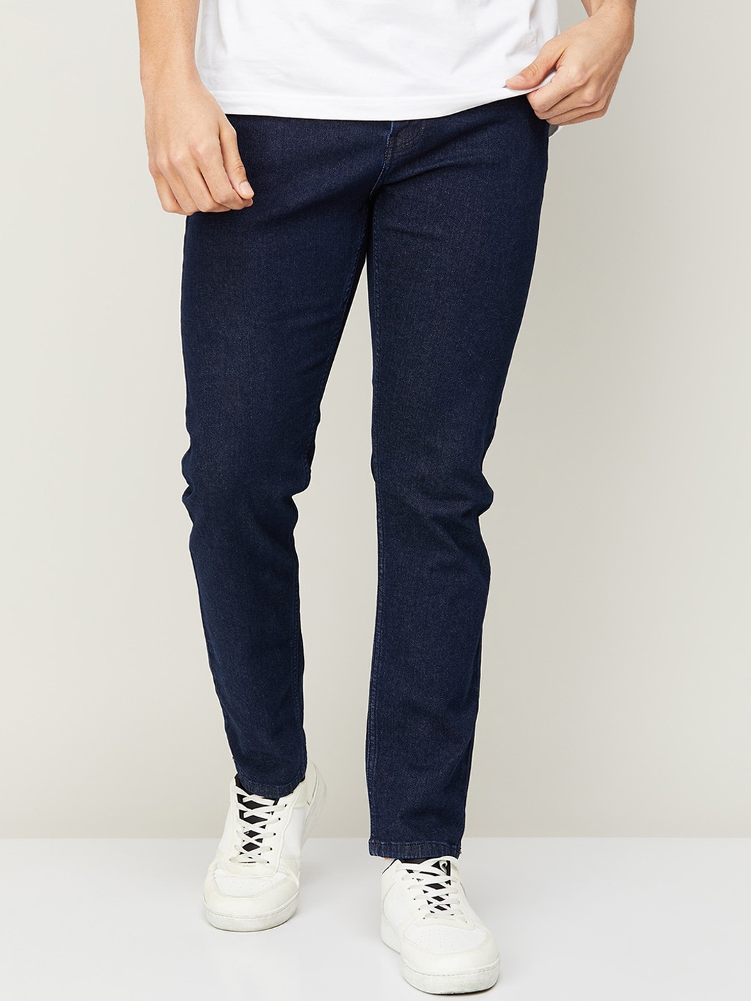 

Denimize by Fame Forever Men Solid Cotton Slim Fit Jeans, Navy blue