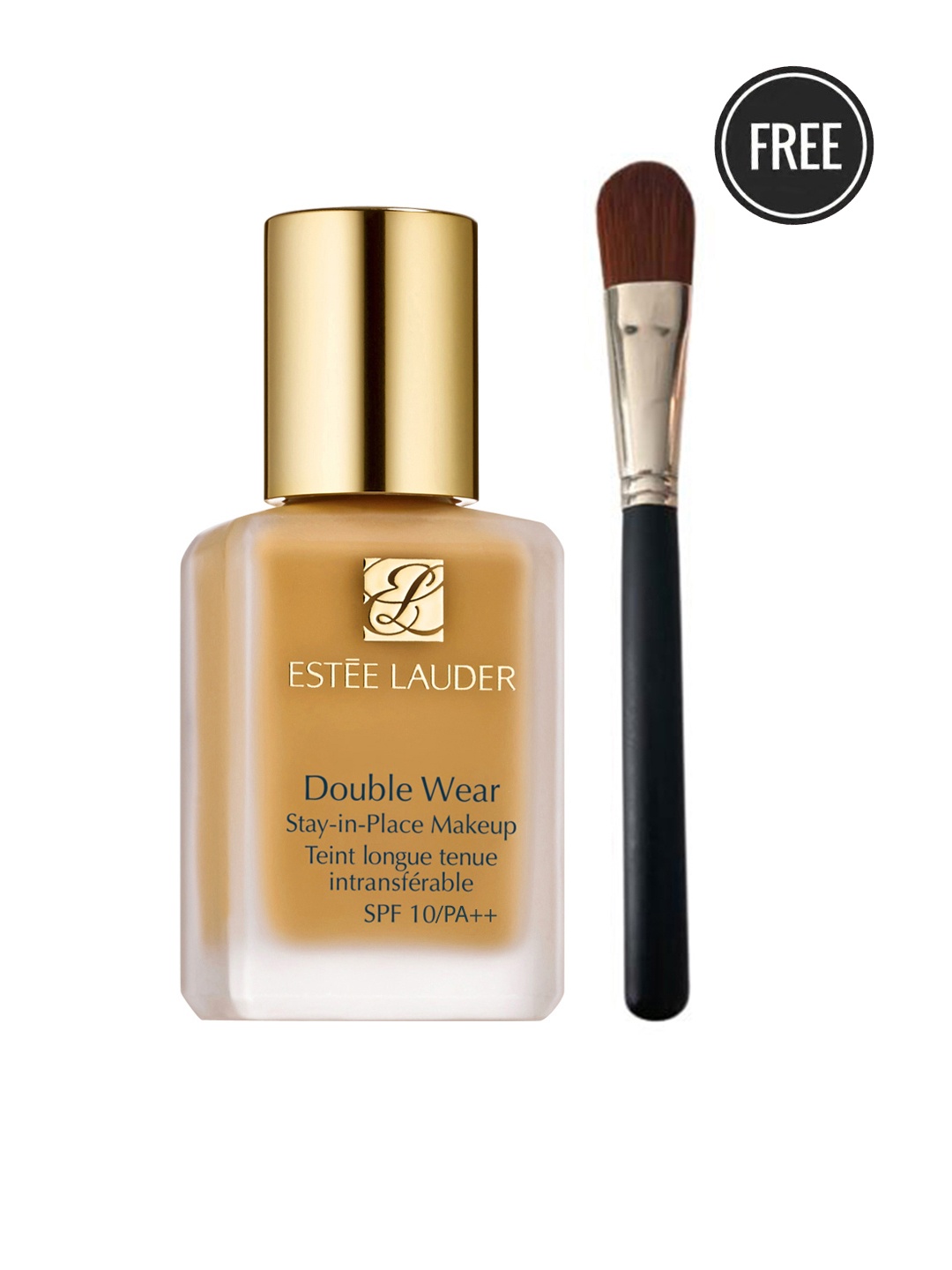 

Estee Lauder Set of Double Wear Stay-in-Place Foundation 30ml -IvoryNude & FoundationBrush, Beige