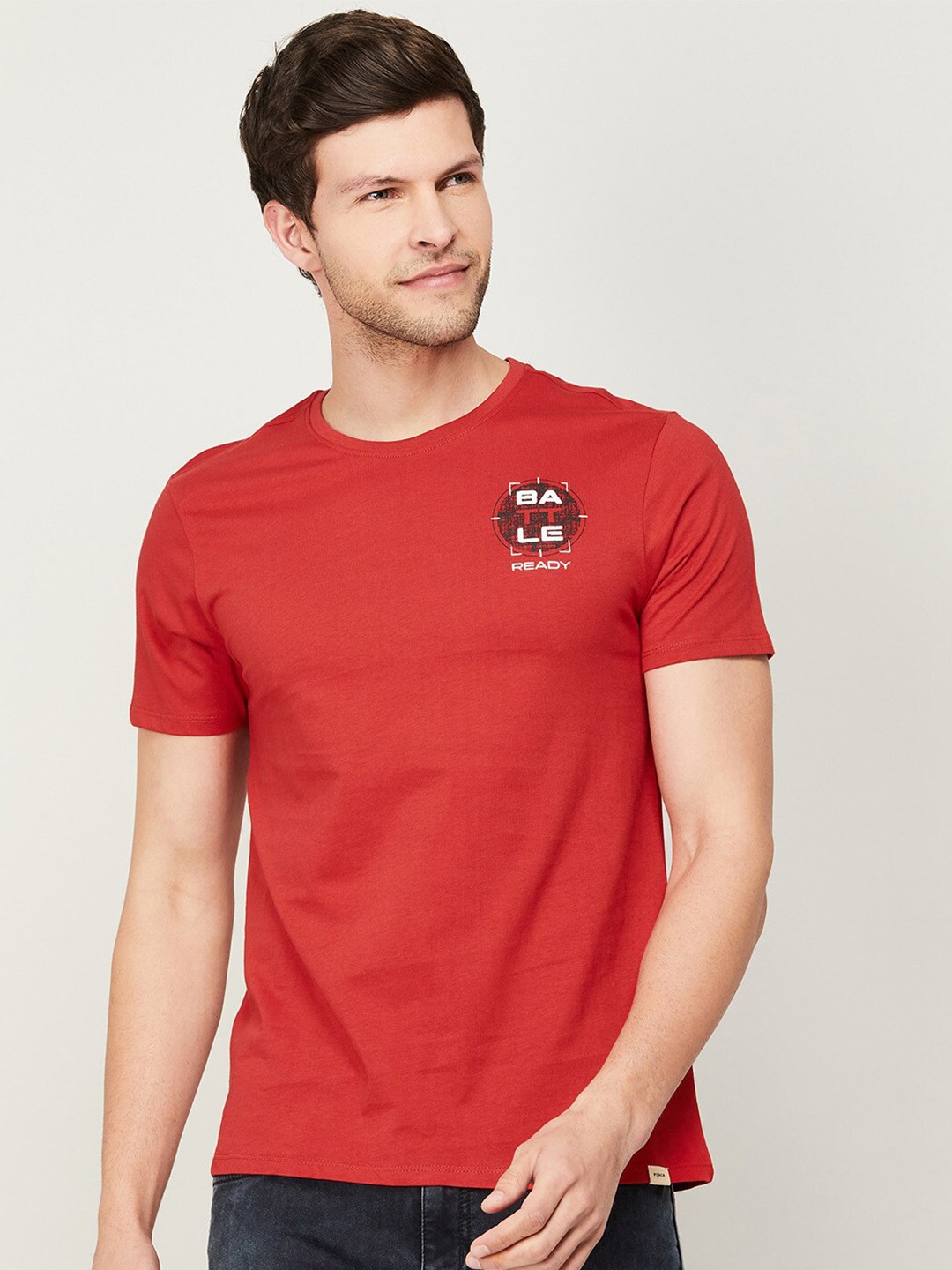 

Forca Men Cotton T-shirt, Red
