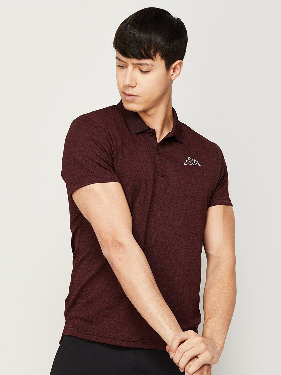 

Kappa Men Polo Collar Pure Cotton T-shirt, Brown