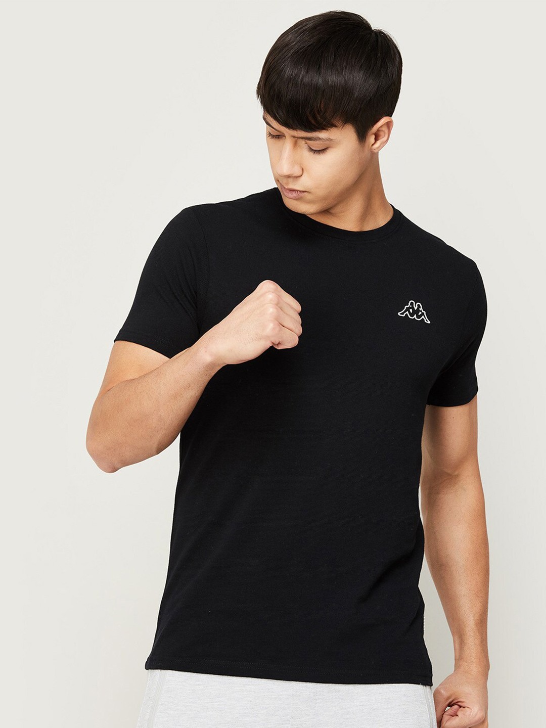 

Kappa Men Cotton T-shirt, Black