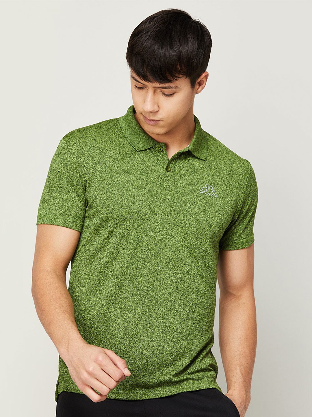 

Kappa Men Sports Polo Collar Pure Cotton T-shirt, Green