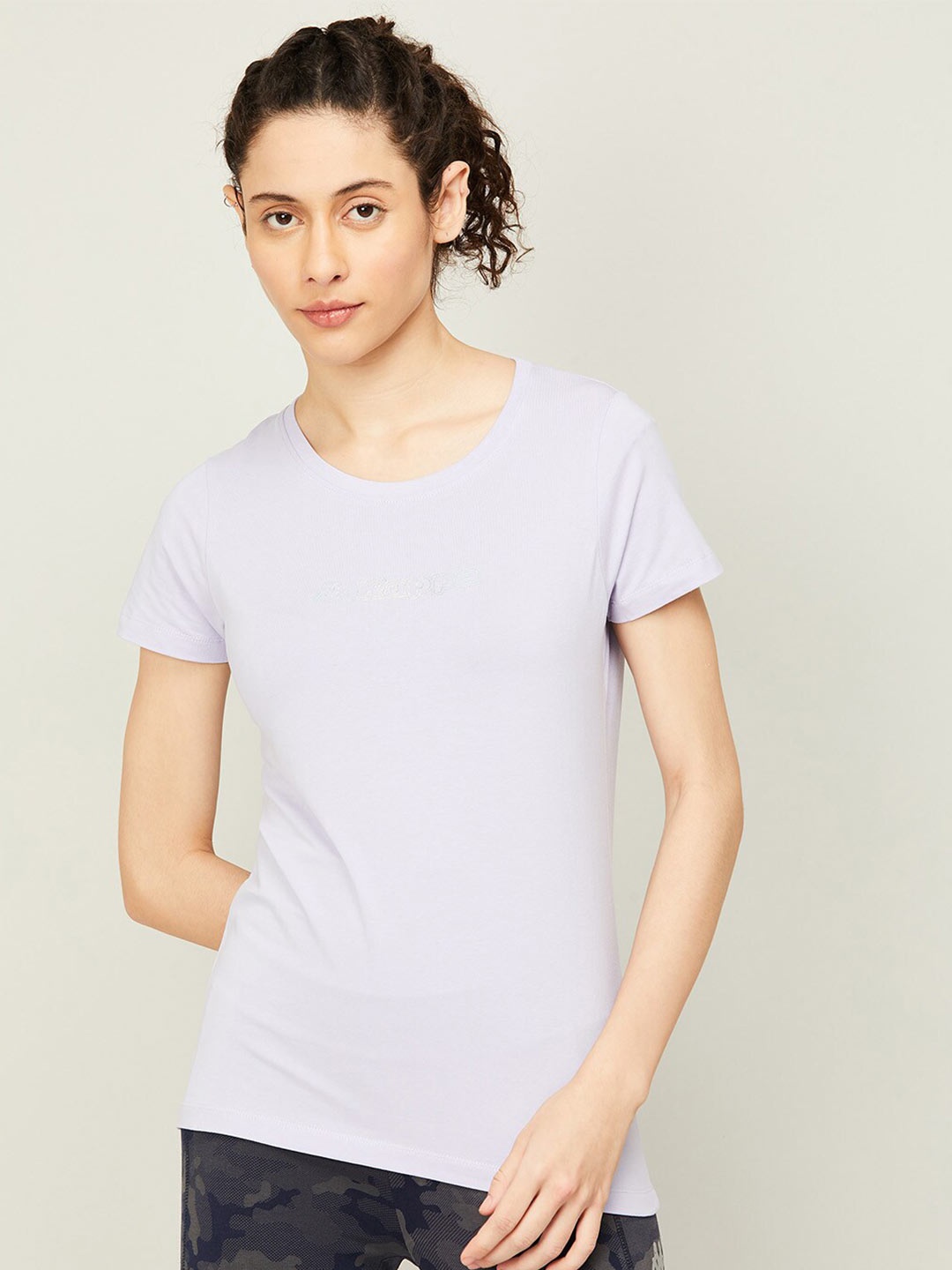 

Kappa Women Cotton T-shirt, Purple