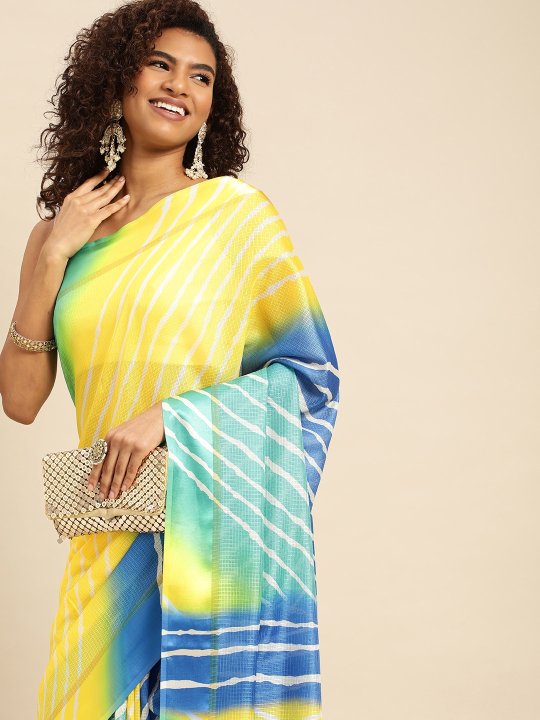 

VASTRANAND Batik Art Silk Kota Saree, Multi