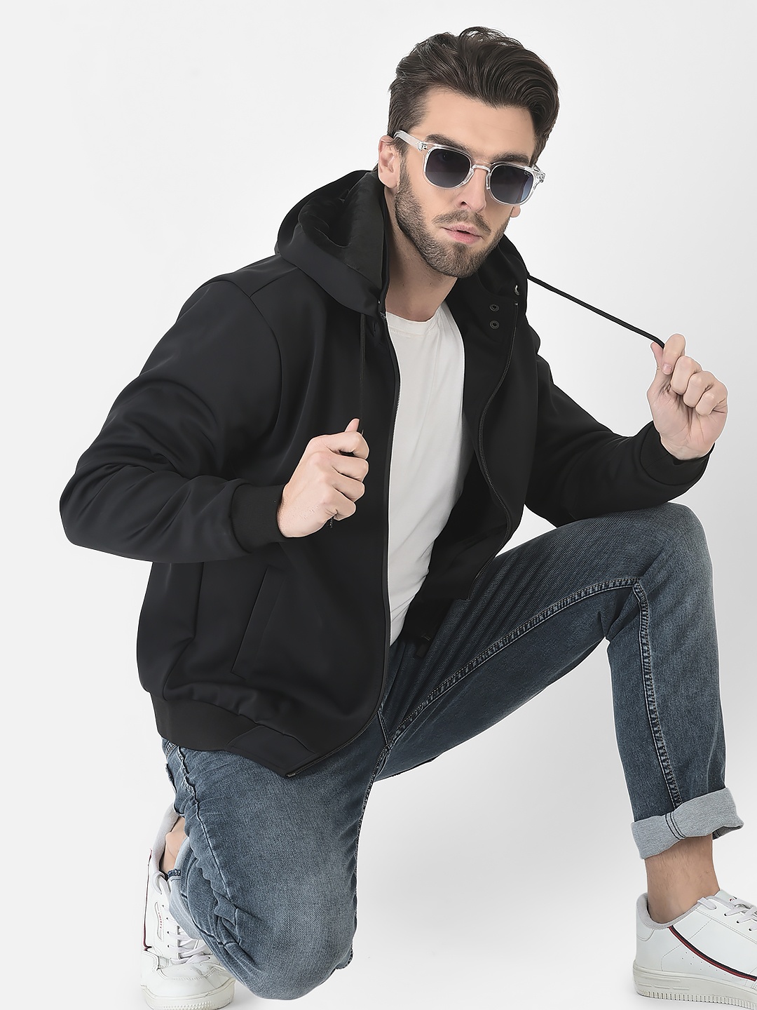 

Crimsoune Club Men Hooded Bomber Jacket, Black