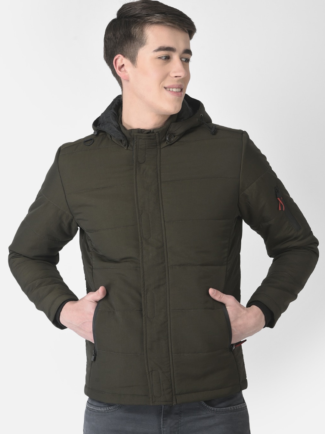 

Crimsoune Club Men Hooded Padded Jacket, Olive