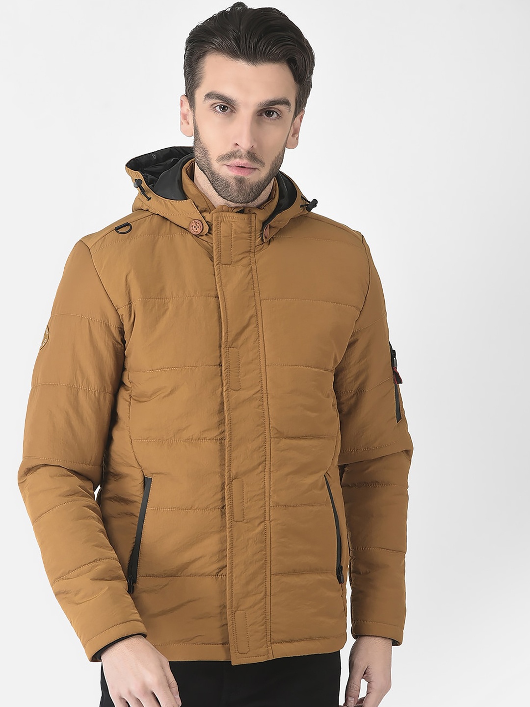 

Crimsoune Club Men Hooded Padded Jacket, Khaki