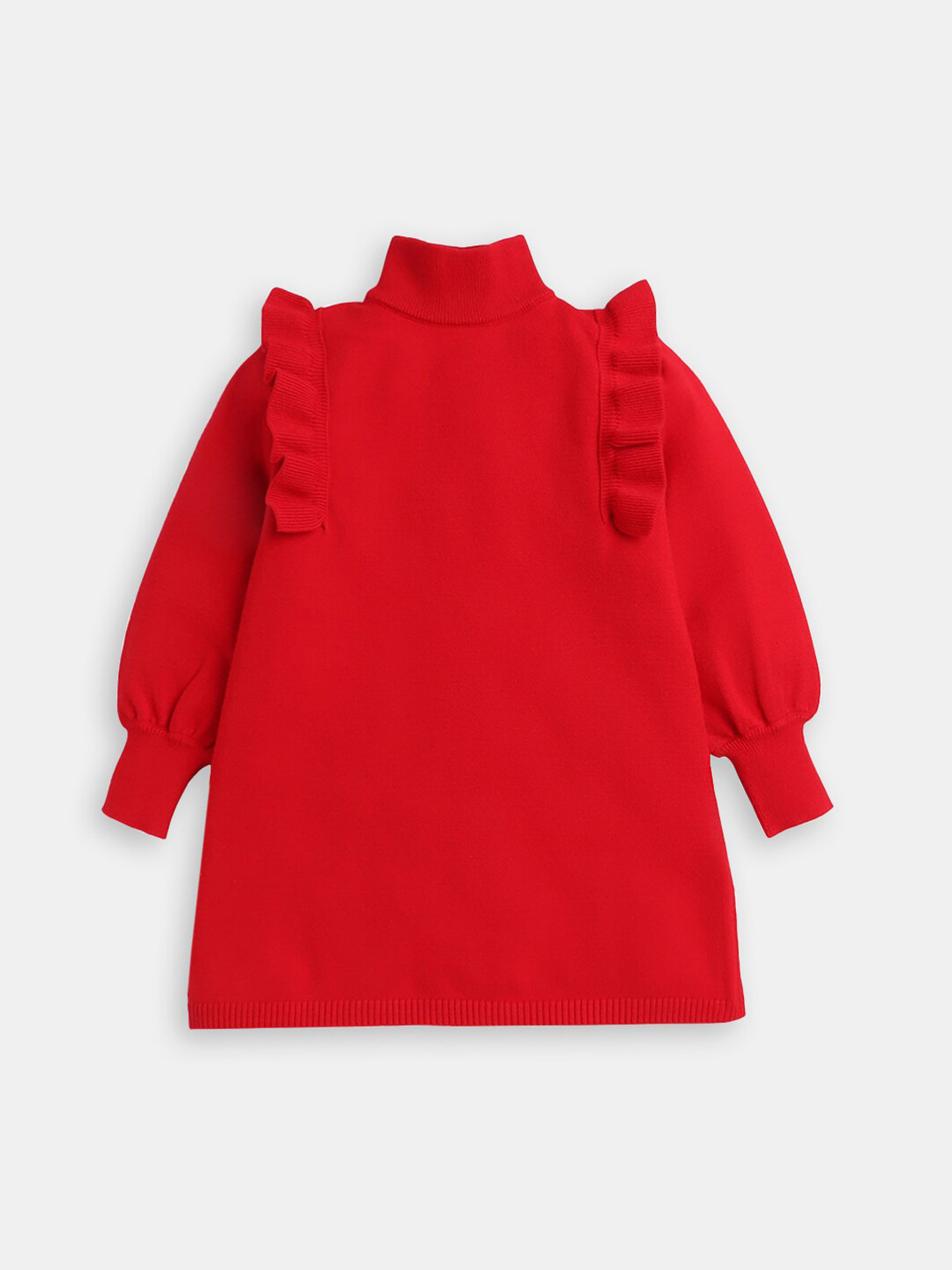 

Hopscotch Ruffle A-Line Dress, Red